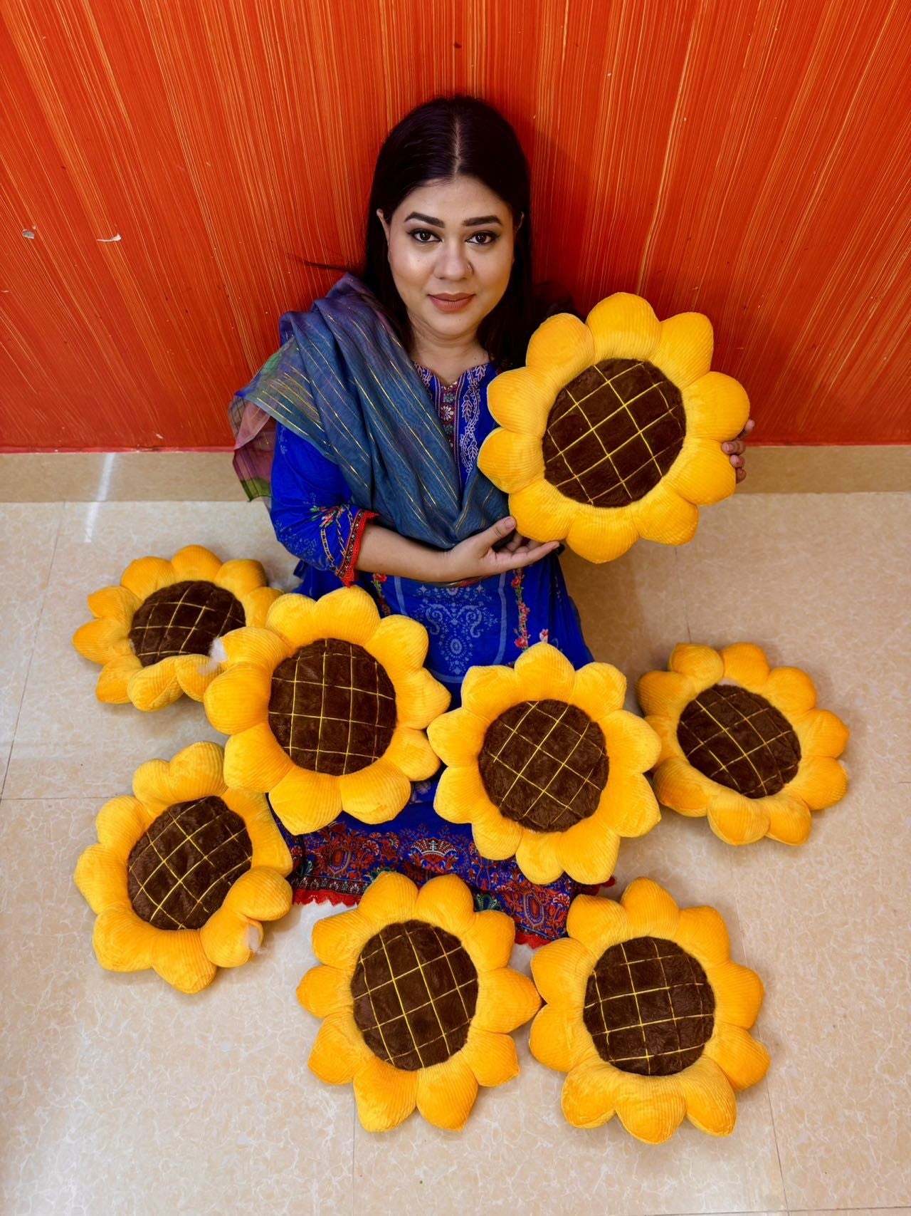 Sunflower pillow